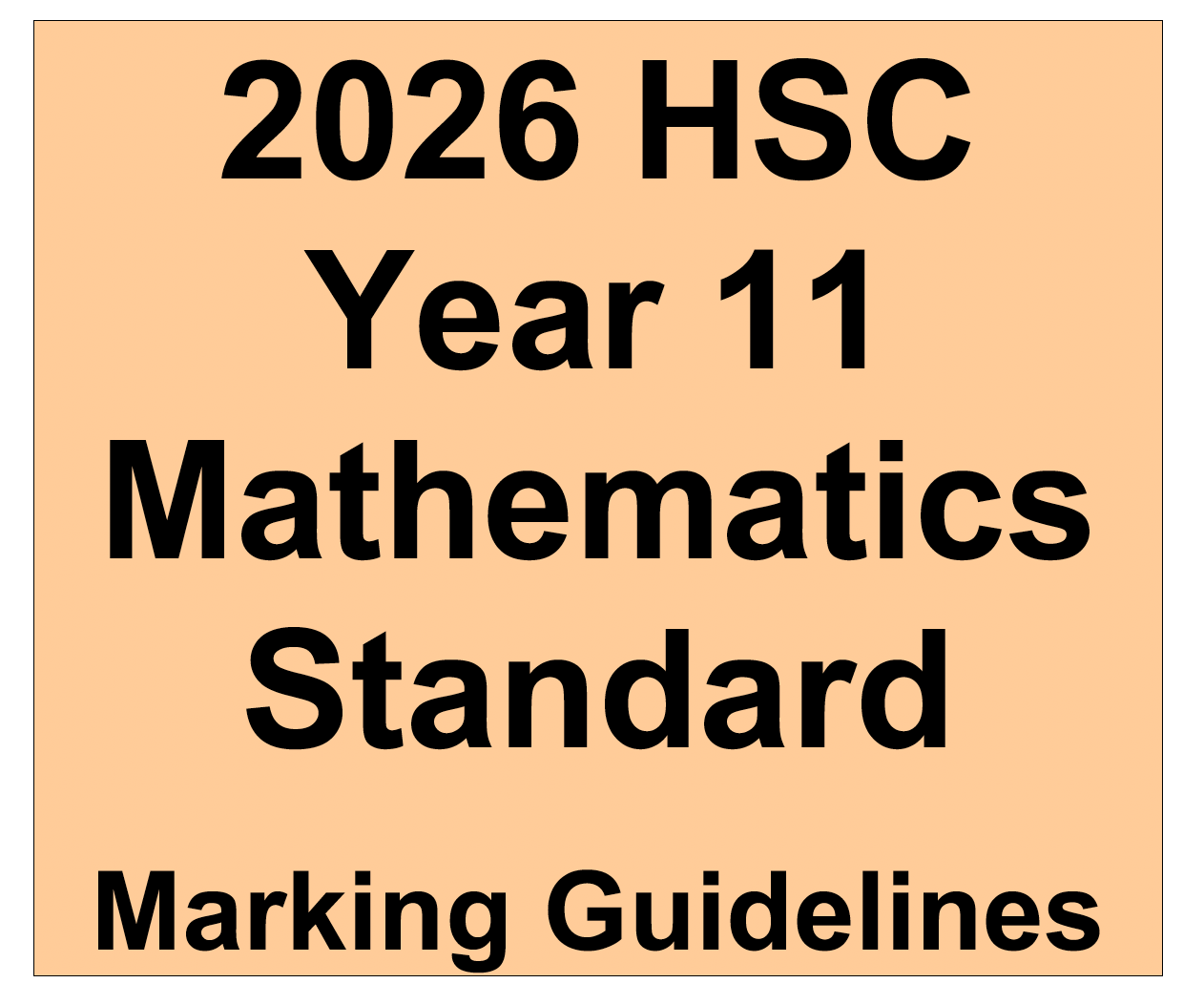 2026 NSW HSC Year 11 Mathematics Standard - Trial Examination