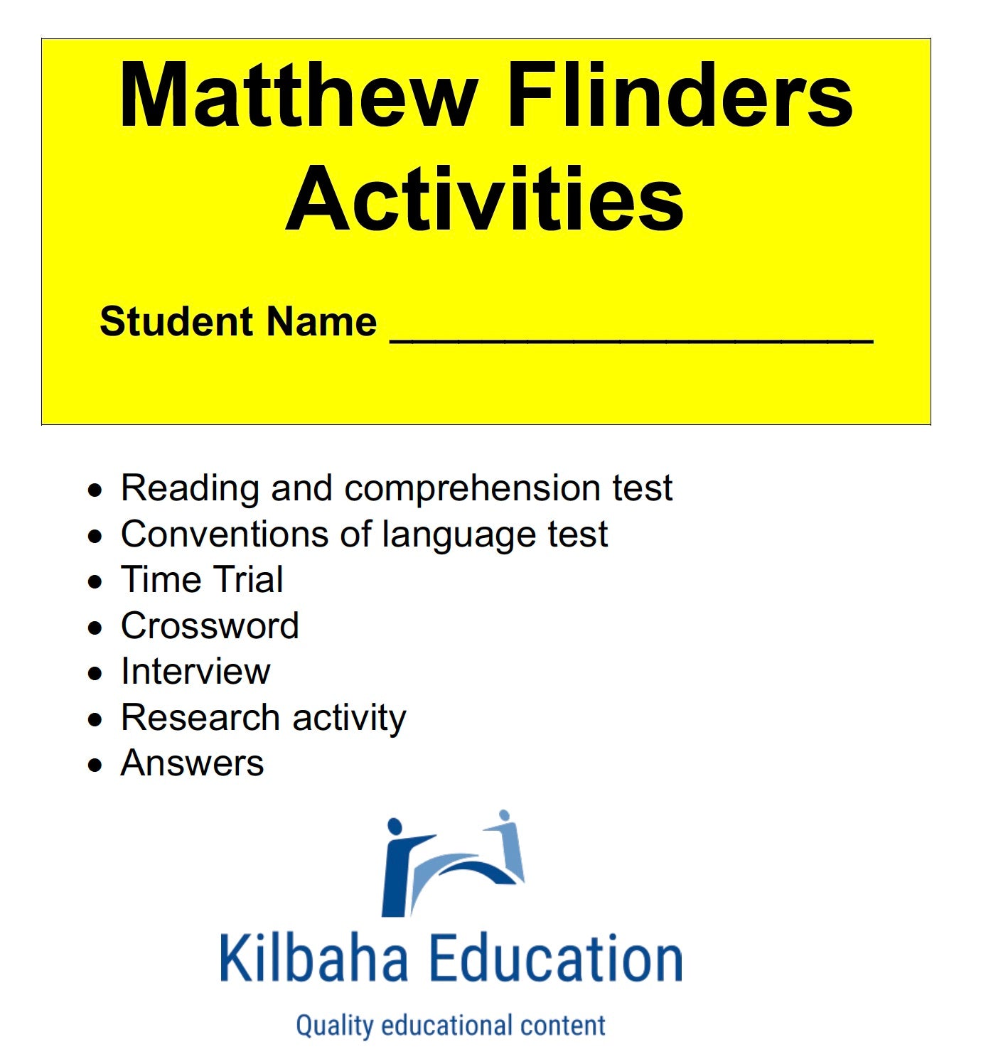 Matthew Flinders: A Short Biography with Student Activities