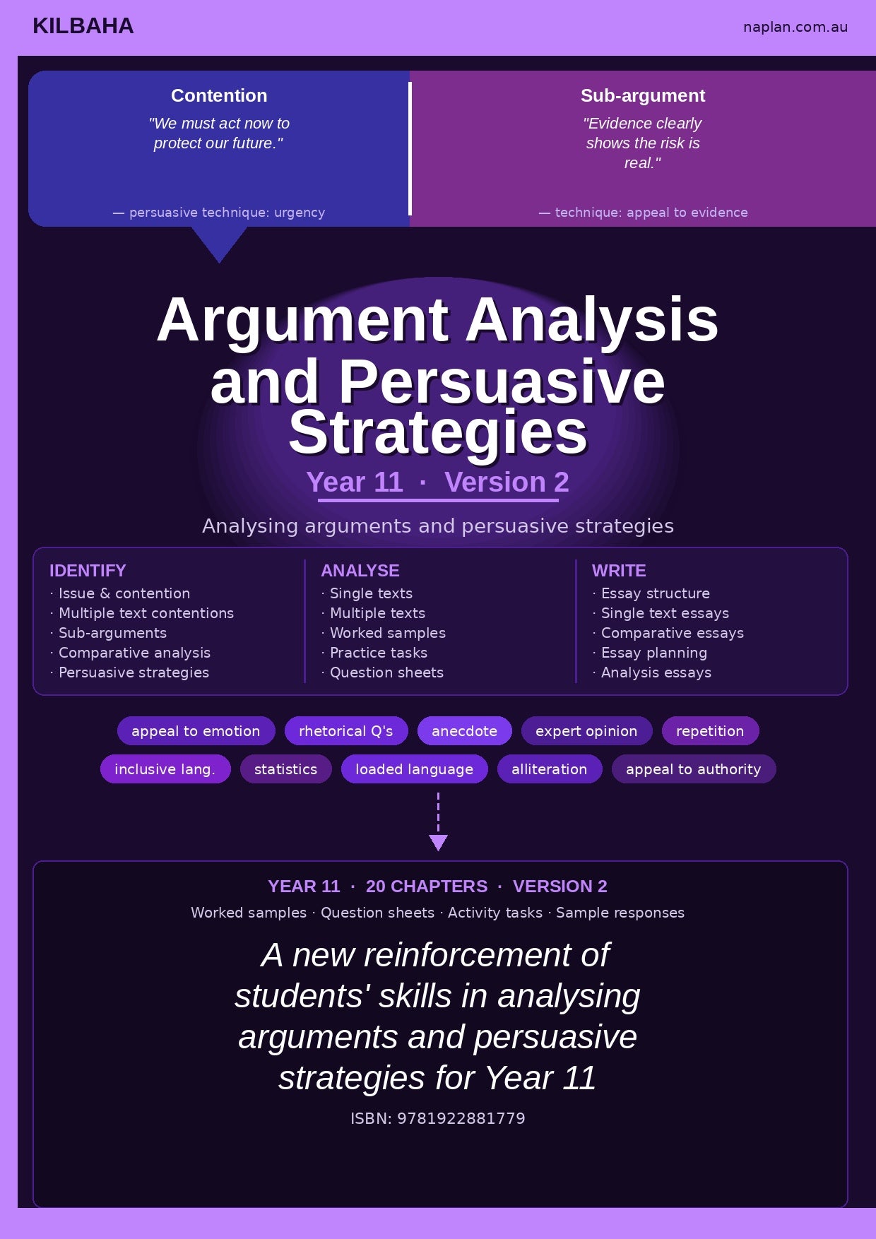 Argument Analysis and Persuasive Strategies Year 11 Version 2 (Set 2 of 2)