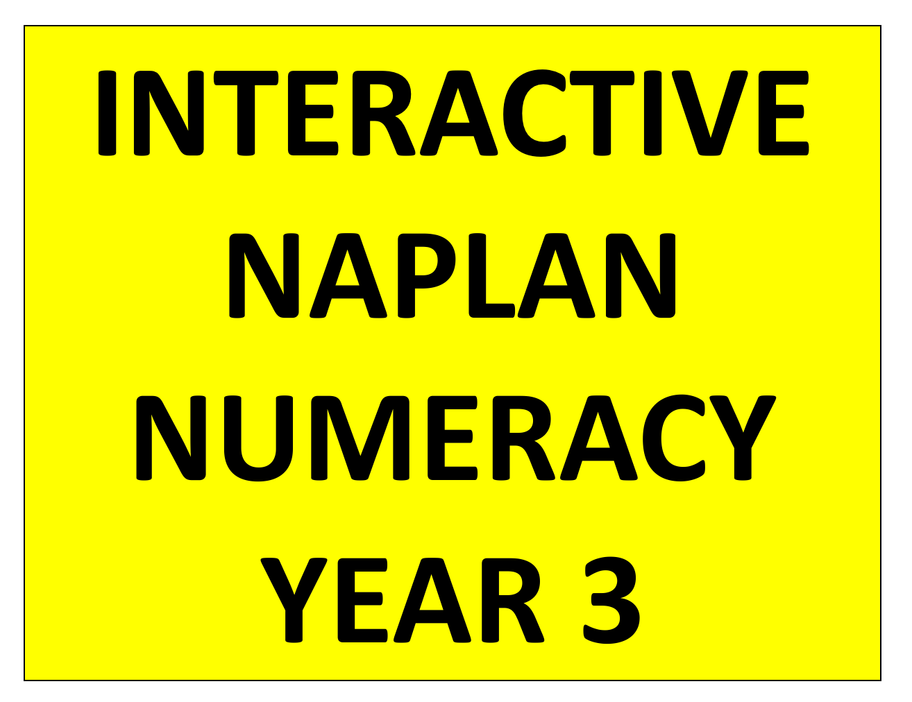 NAPLAN Interactive Numeracy Year 3