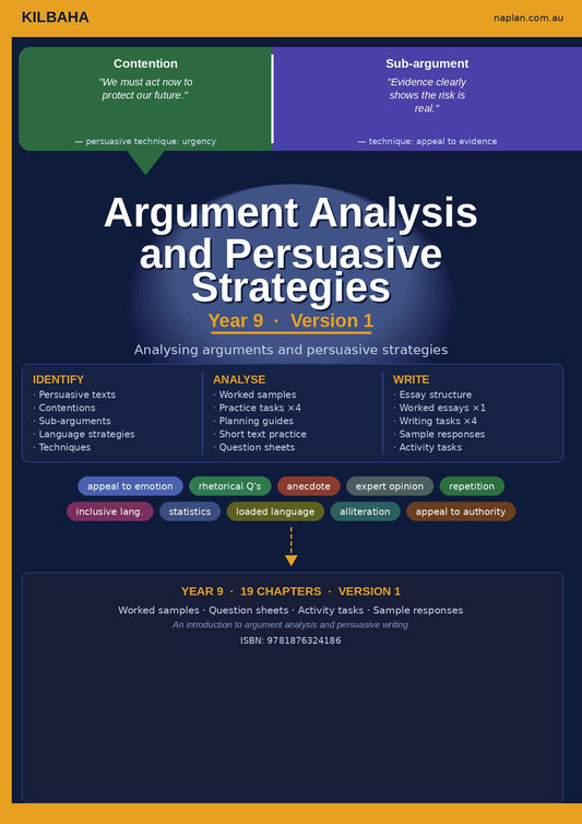Argument Analysis and Persuasive Strategies Year 9 Version 1 (Set 1 of 2)