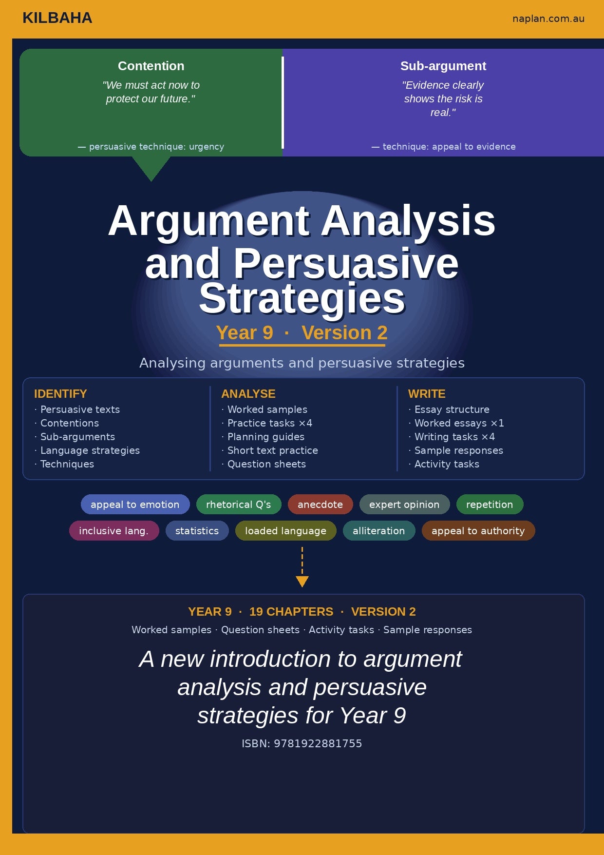 Argument Analysis and Persuasive Strategies Year 9 Version 2 (Set 2 of 2)