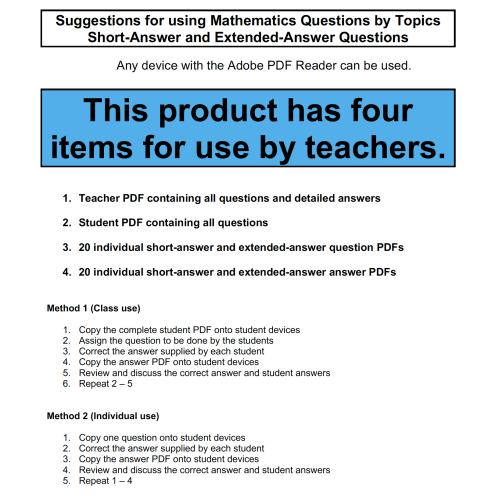 MQBT5 - Financial Mathematics - 20 Extended Answer Questions